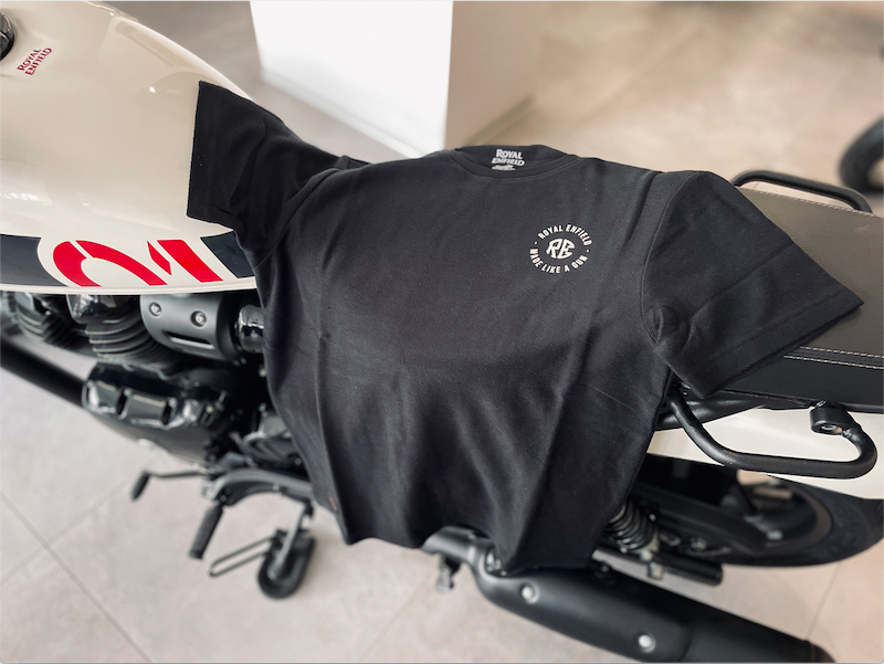 T-Shirt Originale Royal Enfield A Costine Nera