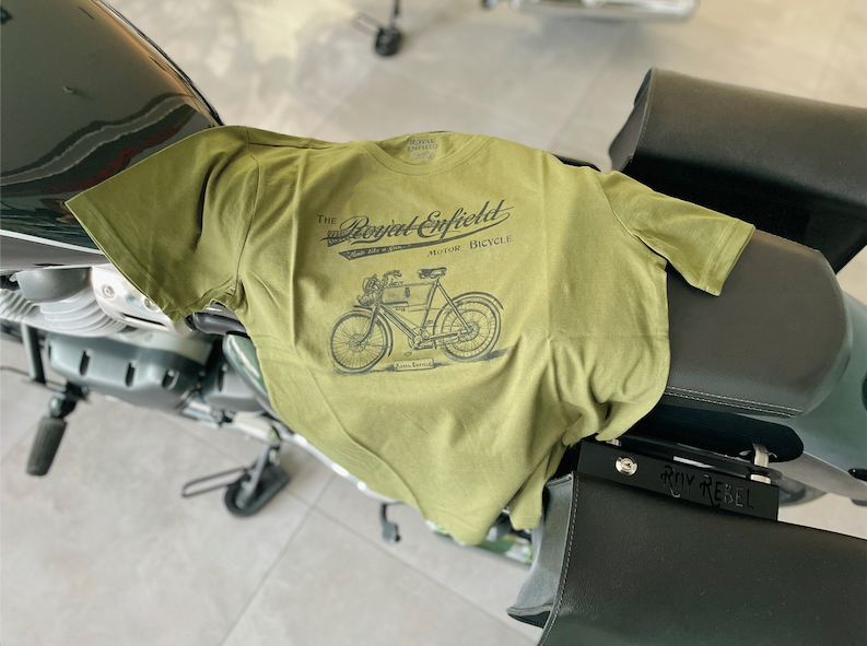 T-Shirt Originale Royal Enfield Vintage Verde Militare